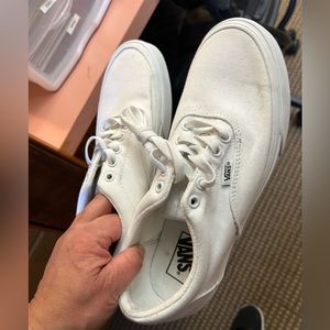 white Vans never worn